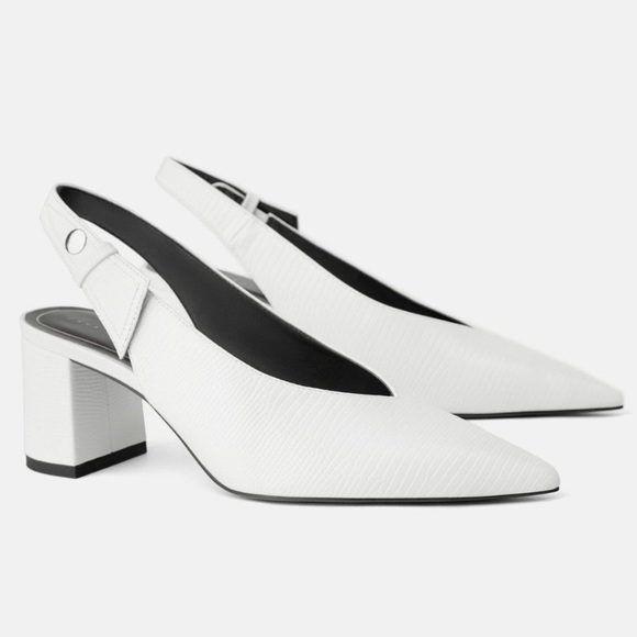Zara Shoes - Zara white sling back sandals size 9